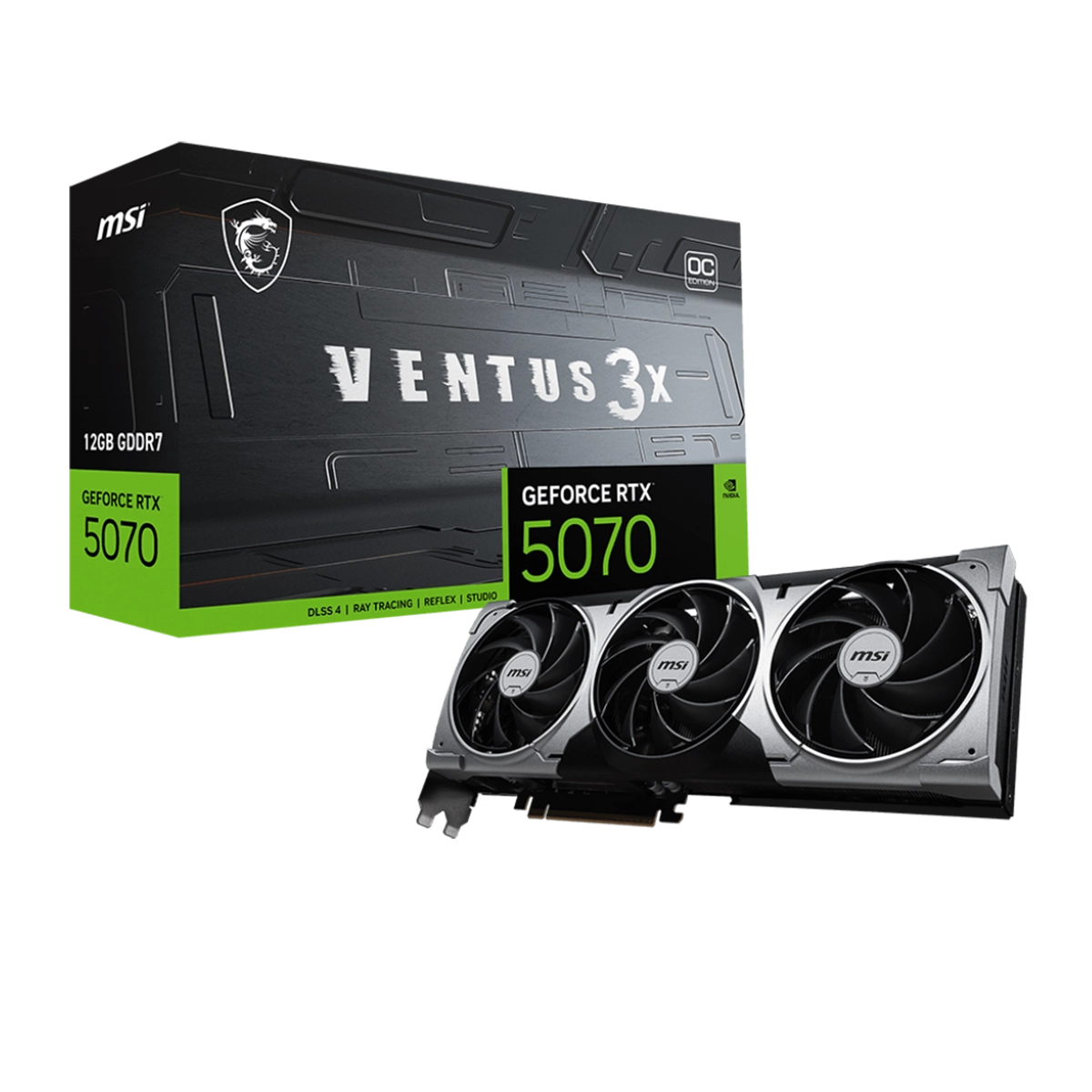 PLACA DE VIDEO MSI RTX 5070 VENTUS 3X 16GB GDDR7 OC