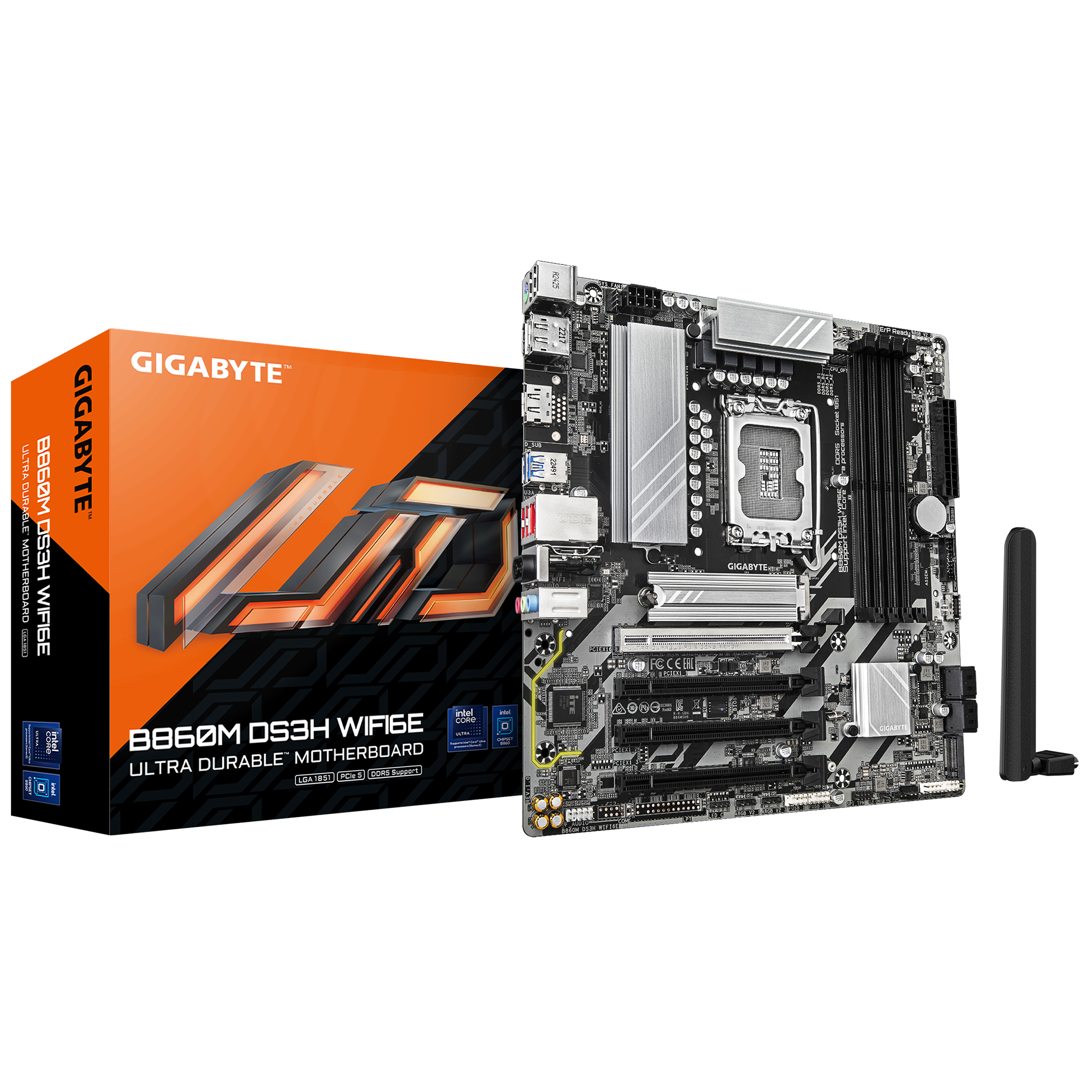 MOTHERBOARD GIGABYTE B860M DS3H WIFI6E DDR5 LGA1851 WIFI