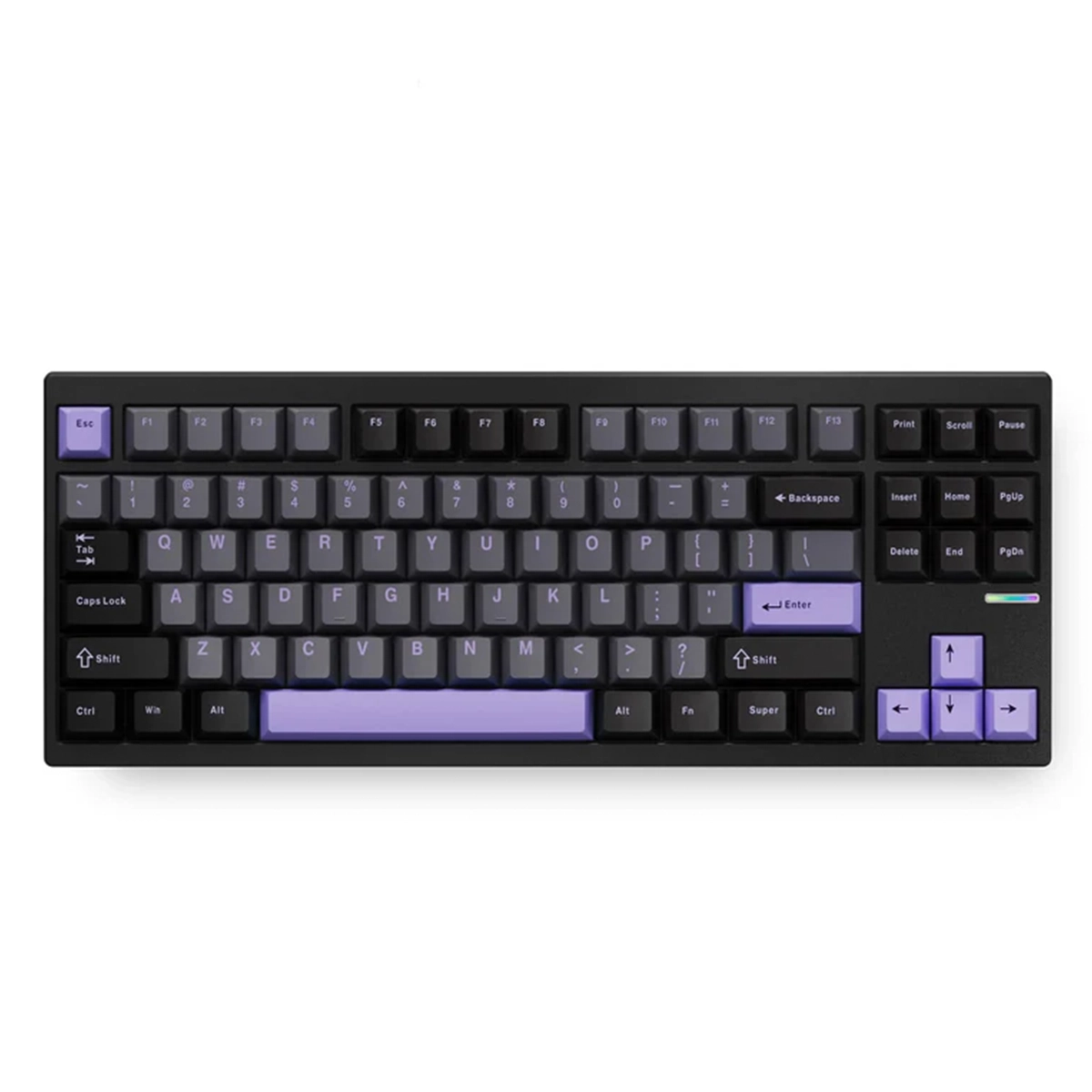 TECLADO MCHOSE GX87 ULTRA TKL BLACK ANODIC OXIDATION SWITCH VINTAGE WHITE