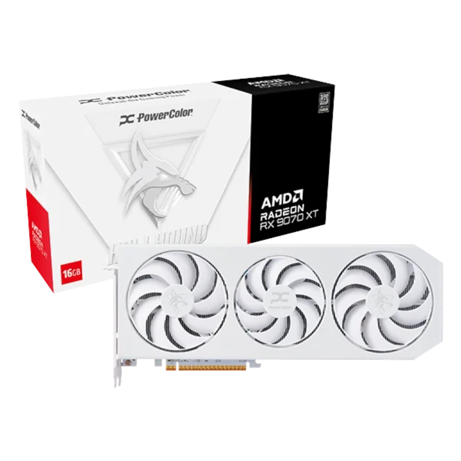 PLACA DE VIDEO POWERCOLOR RX 9070 XT HELLBOUND SPECTRAL WHITE 16GB GDDR6 OC