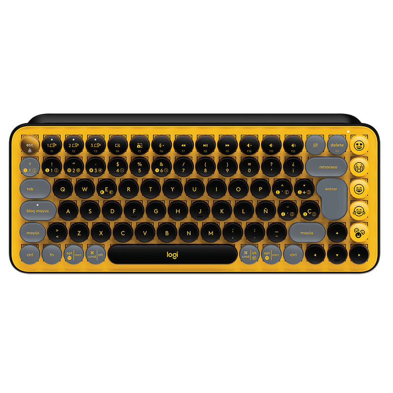 TECLADO LOGITECH POP KEYS NEGRO Y AMARILLO