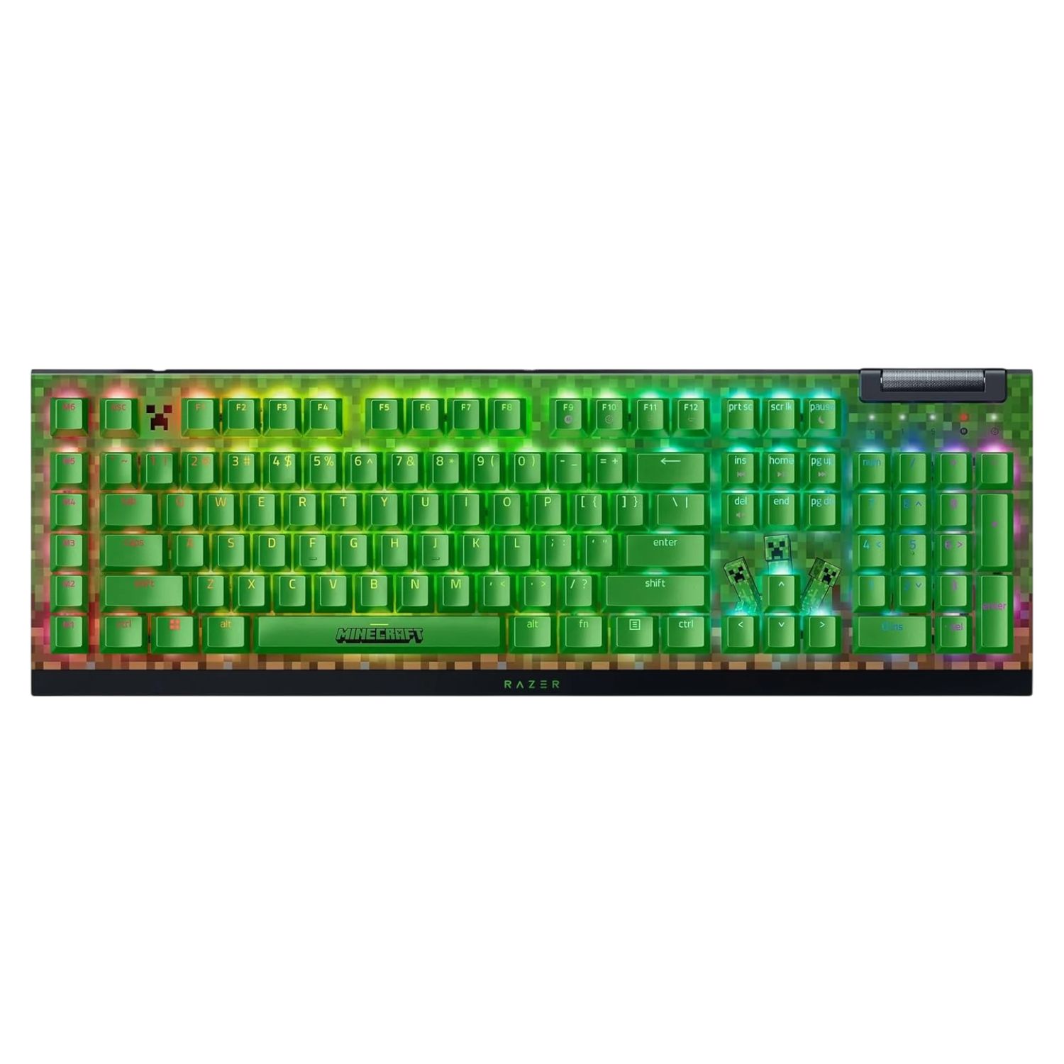 TECLADO RAZER BLACKWIDOW V4 X MECHANICAL MINECRAFT EDITION SWITCH GREEN US
