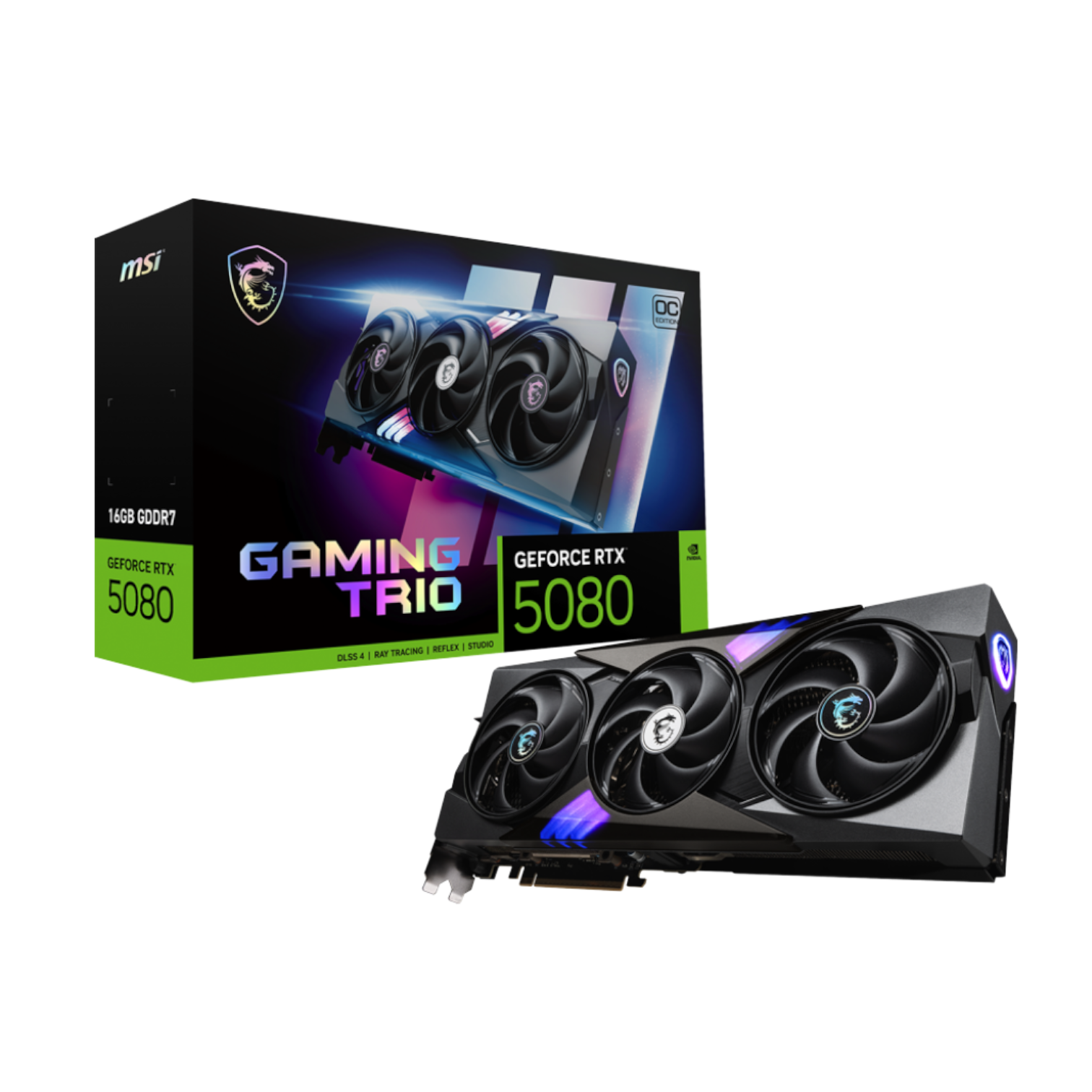 PLACA DE VIDEO MSI RTX 5080 GAMING TRIO 16GB GDDR7 OC