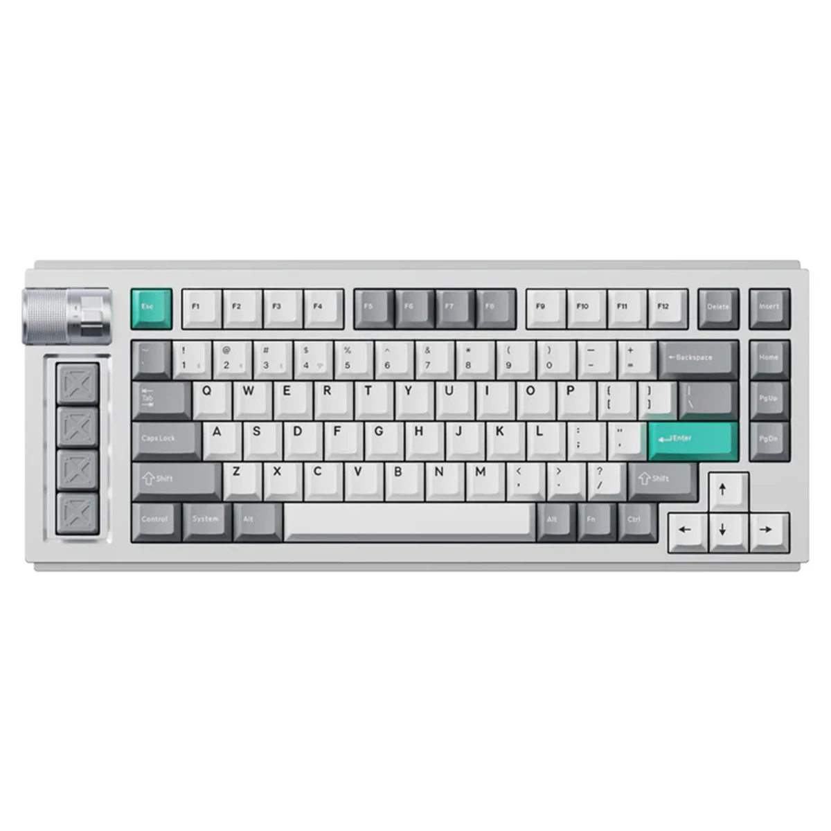 TECLADO KEYCHRON LEMOKEY L1 75% SWITCH BROWN SPACE SILVER