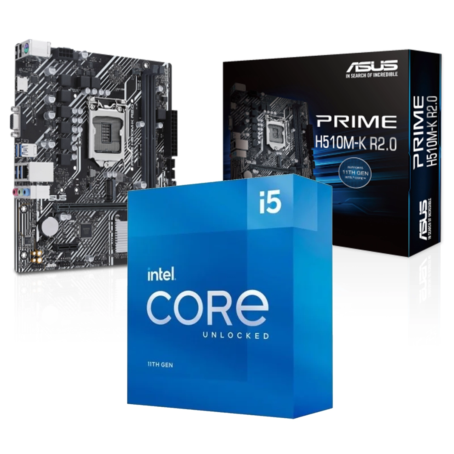 COMBO MOTHERBOARD ASUS PRIME H510M-K R2.0 + I5 11600 LGA1200