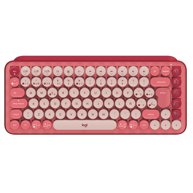 TECLADO LOGITECH POP KEYS CORAL ROSE