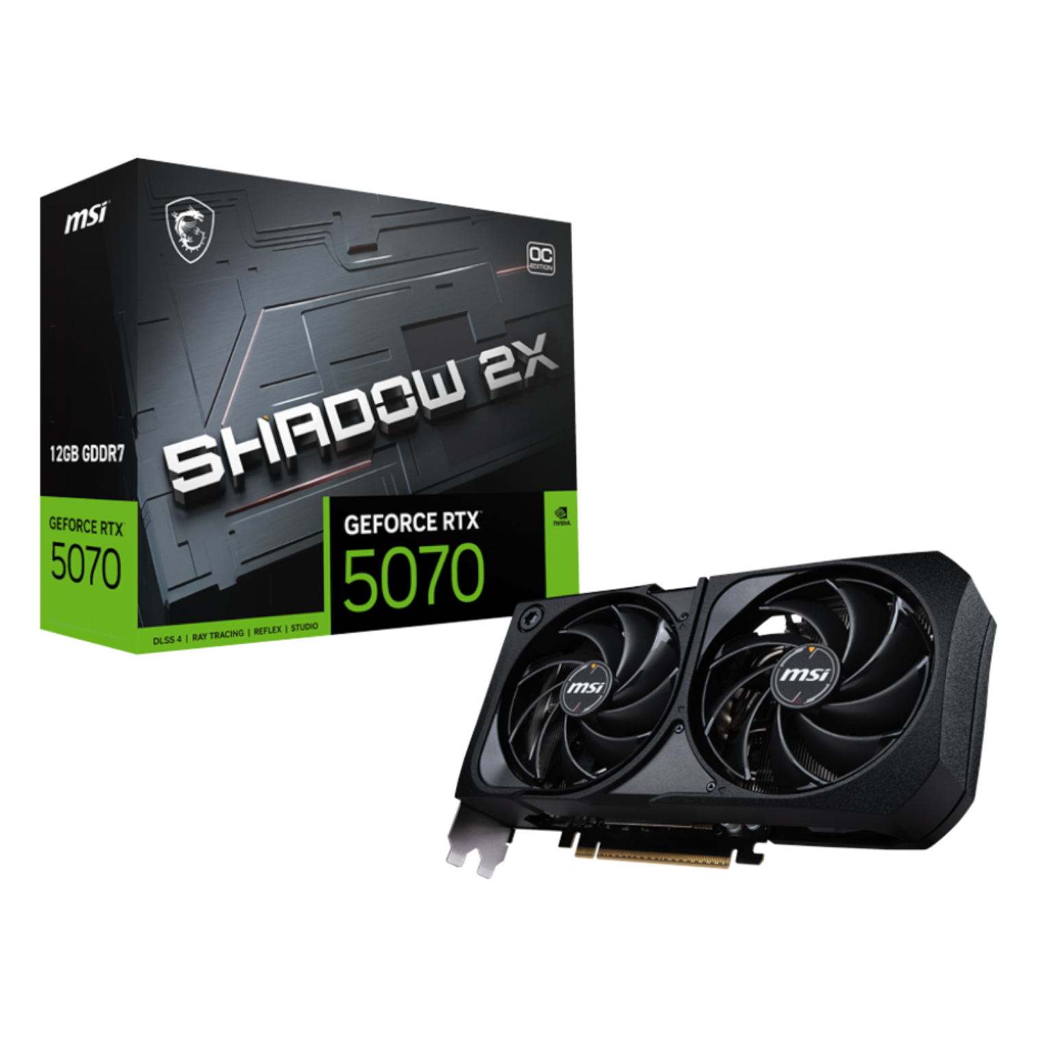 PLACA DE VIDEO MSI RTX 5070 SHADOW 2X 12GB GDDR7 OC
