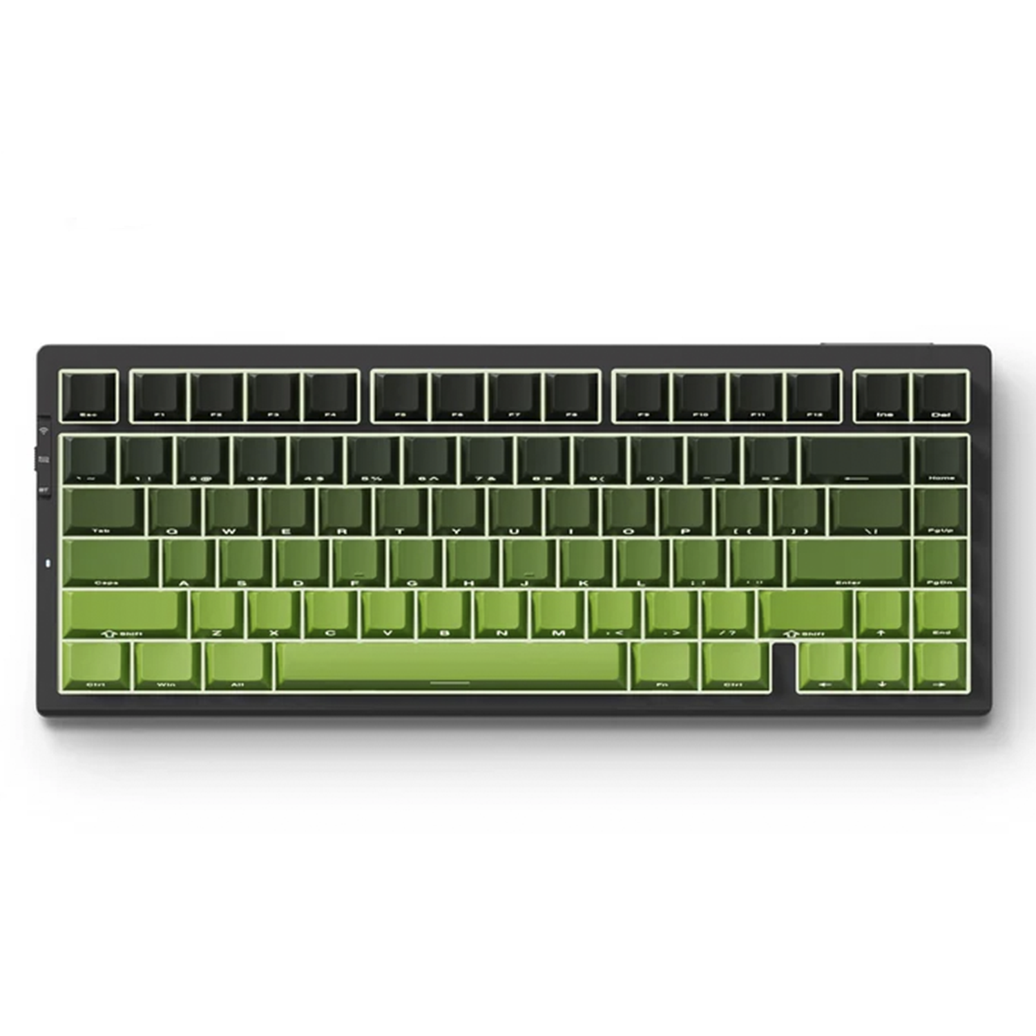 TECLADO MCHOSE G75 PRO 75% SIDE PRINTED KEYS BLACK GRADIENT GREEN SWITCH CABBAGE TOFU