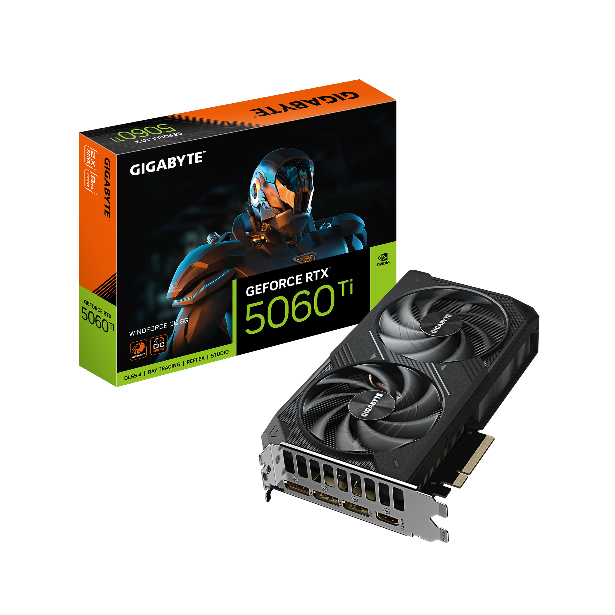 PLACA DE VIDEO GIGABYTE RTX 5060 TI WINDFORCE 8GB GDDR7 OC