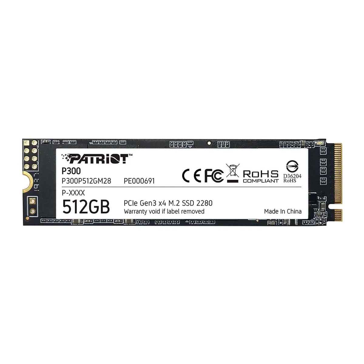 DISCO SSD PATRIOT P300 512GB M2 PCIE