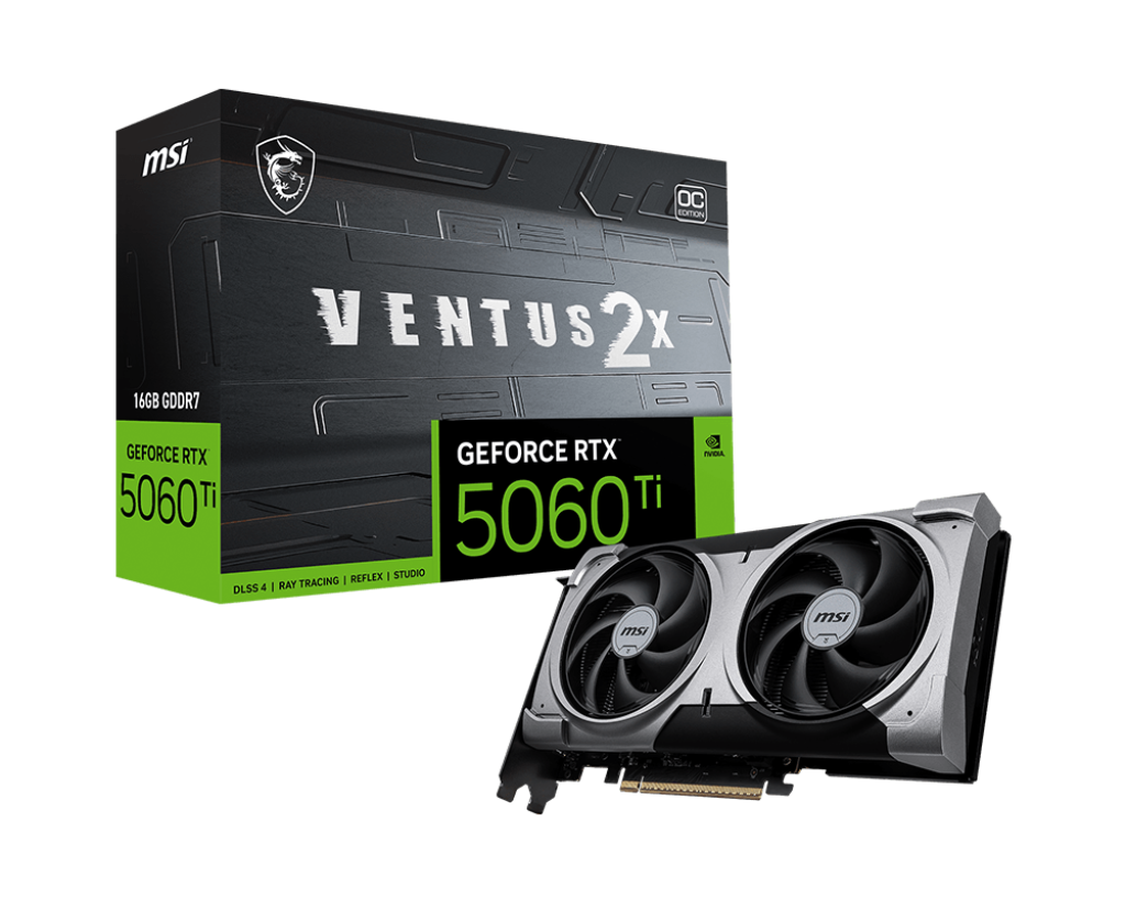 PLACA DE VIDEO MSI RTX 5060 TI VENTUS 2X 8GB GDDR7