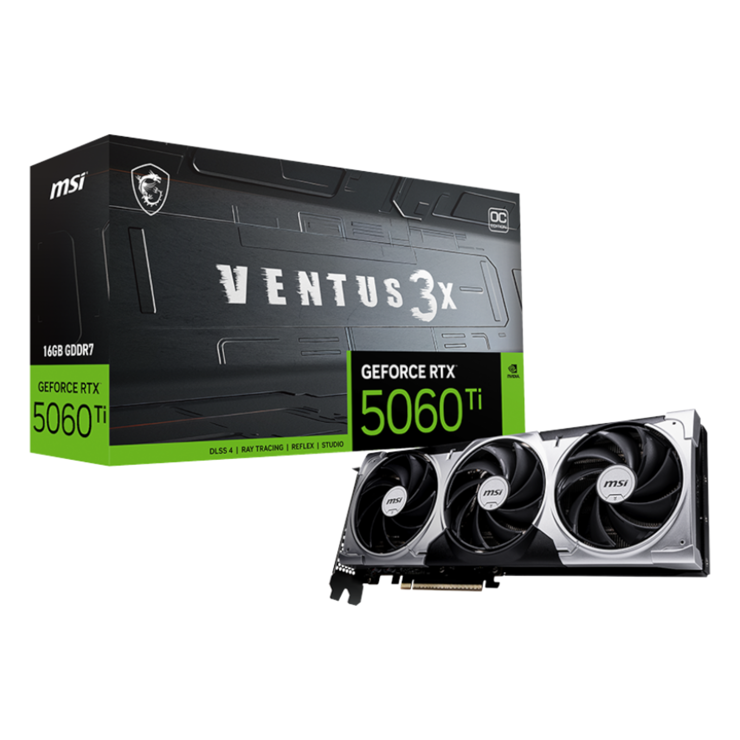 PLACA DE VIDEO MSI RTX 5060 TI VENTUS 3X 16GB GDDR7