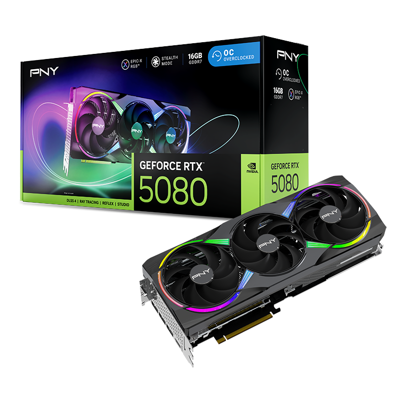 PLACA DE VIDEO PNY RTX 5080 ARGB 16GB OC