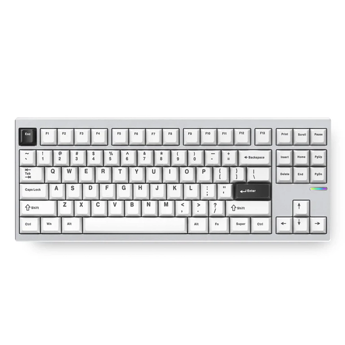 TECLADO MCHOSE GX87 MAX TKL SILVER ANODIC OXIDATION SWITCH MATCHA LATTE V2