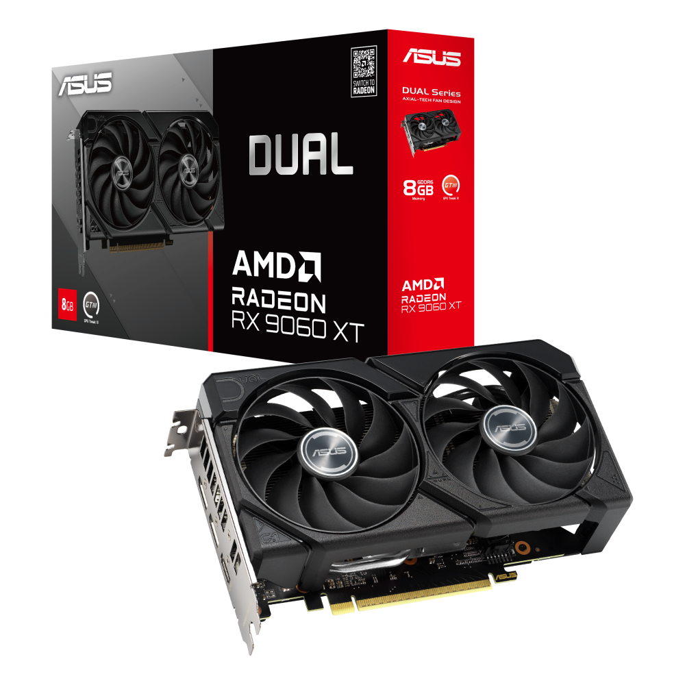 PLACA DE VIDEO ASUS RX 9060 XT DUAL 8GB GDDR6