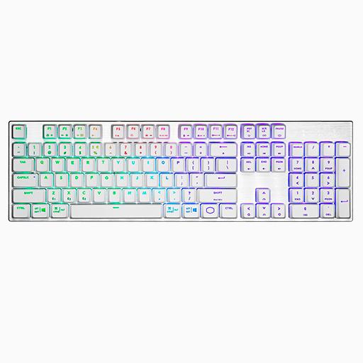 TECLADO COOLERMASTER SK653 WHITE SWITCH BLUE COMPACTO