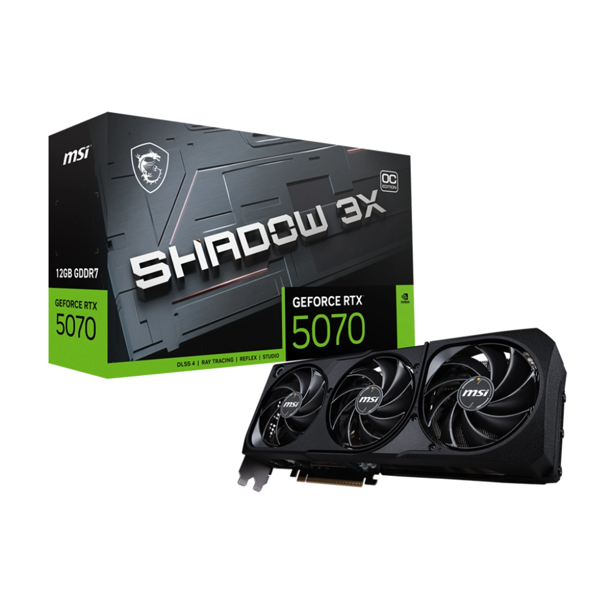 PLACA DE VIDEO MSI RTX 5070 SHADOW 3X 12GB GDDR7 OC