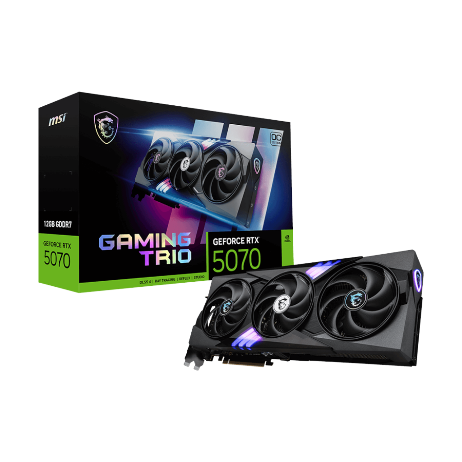 PLACA DE VIDEO MSI RTX 5070 GAMING TRIO 12GB GDDR7 OC