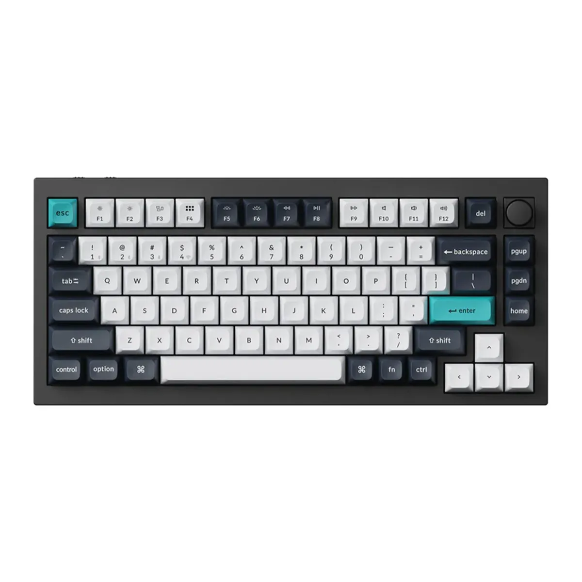 TECLADO KEYCHRON Q1 MAX CARBON BLACK 75% SWITCH RED