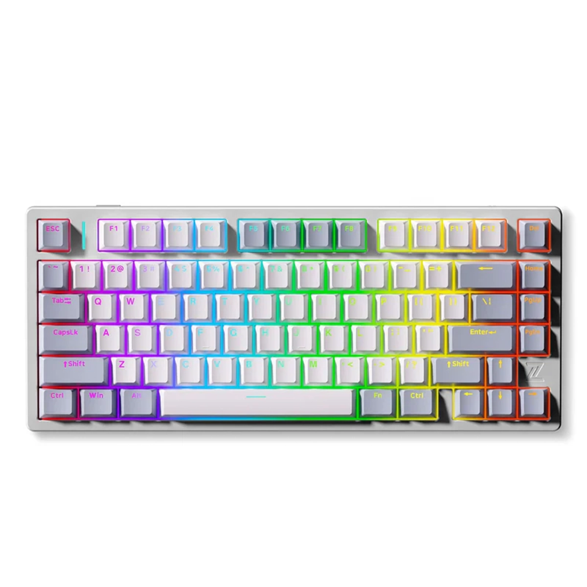 TECLADO MCHOSE Z75 75% SILVER SWITCH HYACINTH V3