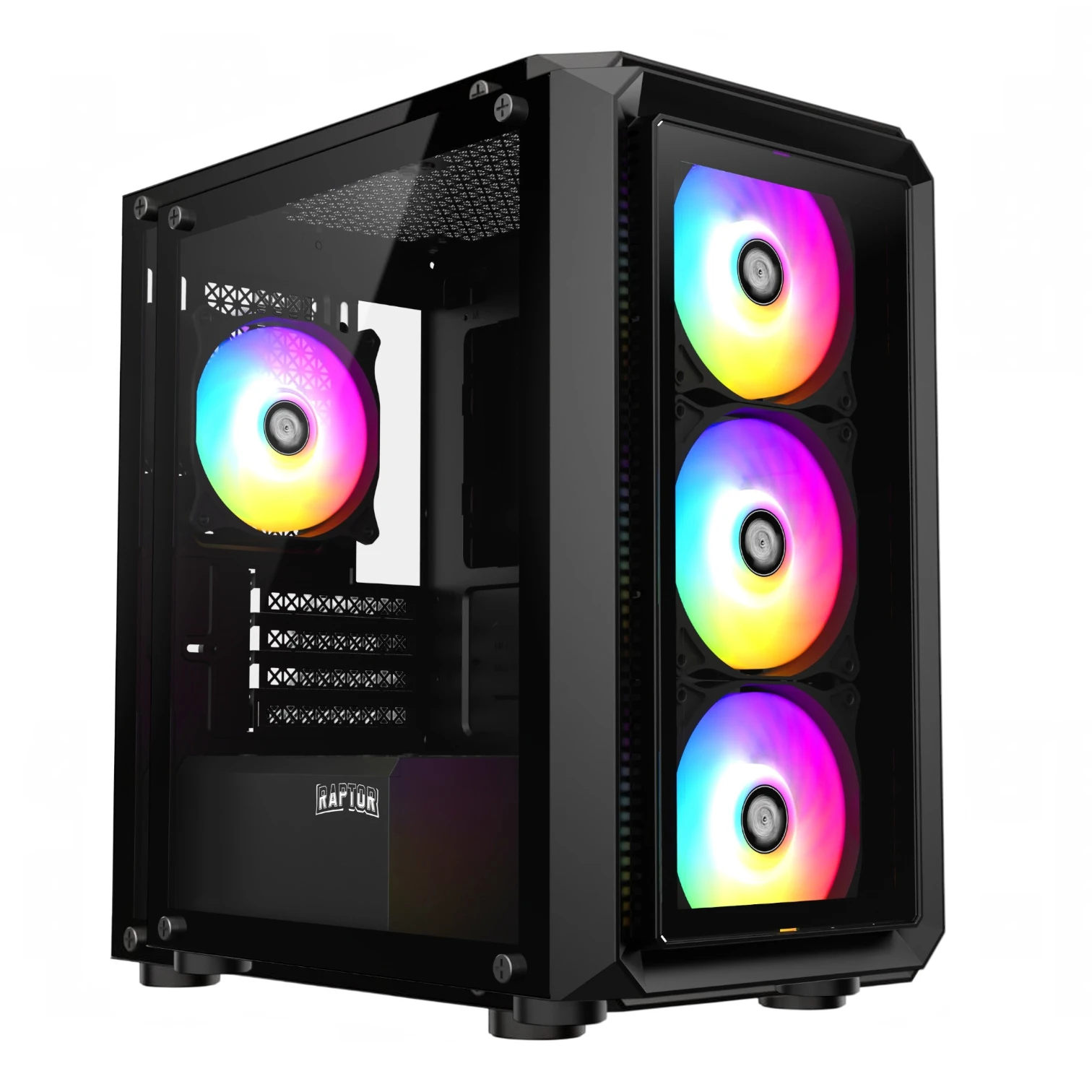 GABINETE RAPTOR INFINITY GLASS TG 4 FAN RGB