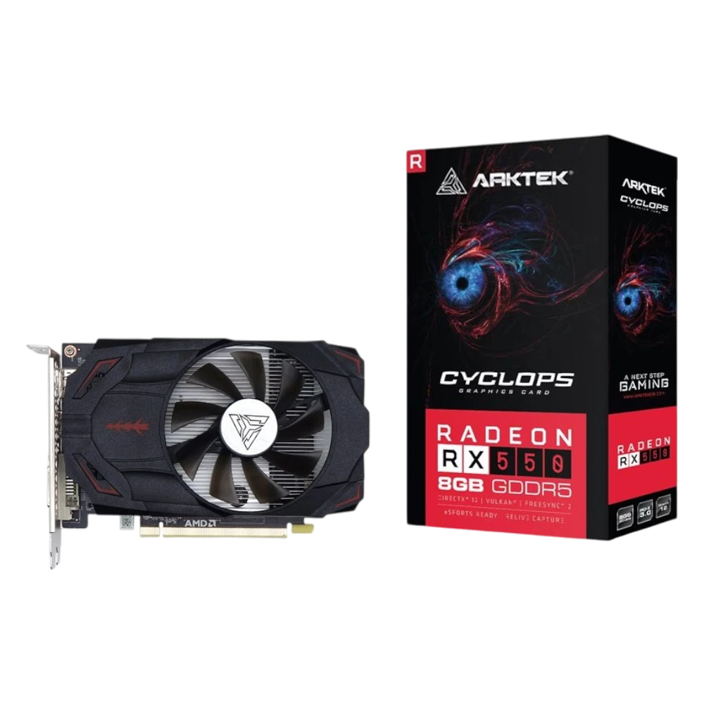 PLACA DE VIDEO ARKTEK RX 550 CYCLOPS 8GB GDDR5