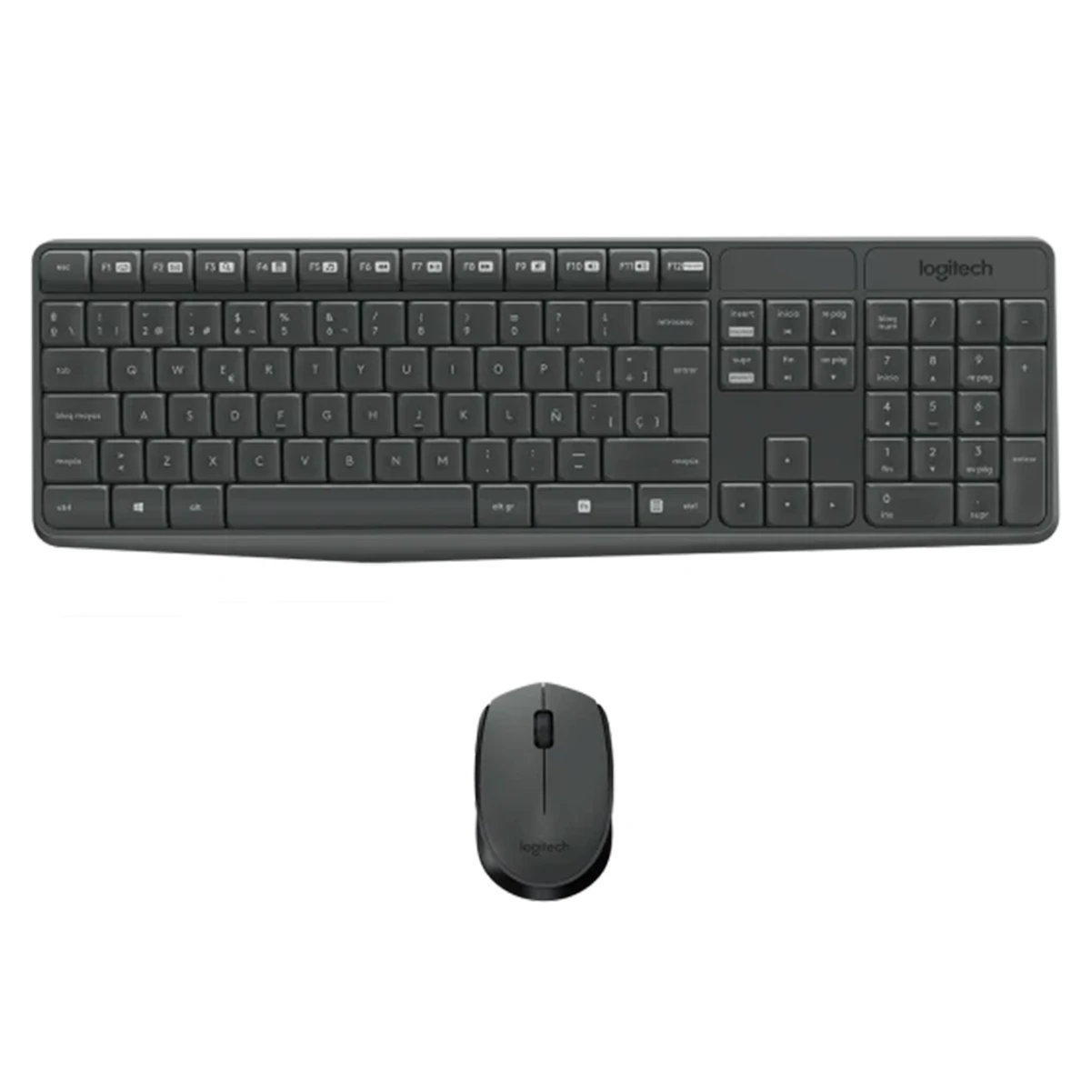 COMBO TECLADO Y MOUSE LOGITECH WIRELESS MK235 GRIS