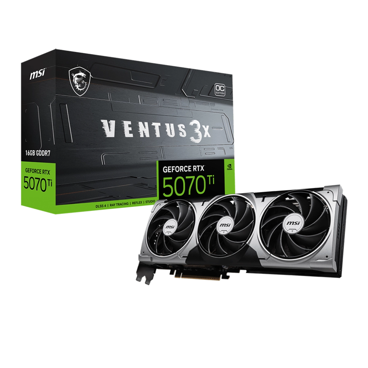 PLACA DE VIDEO MSI RTX 5070 TI VENTUS 3X 16GB GDDR7 OC