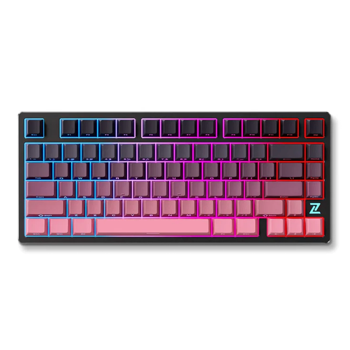 TECLADO MCHOSE Z75S 75% SIDE PRINTED KEYS BLACK PINK SWITCH HYACINTH