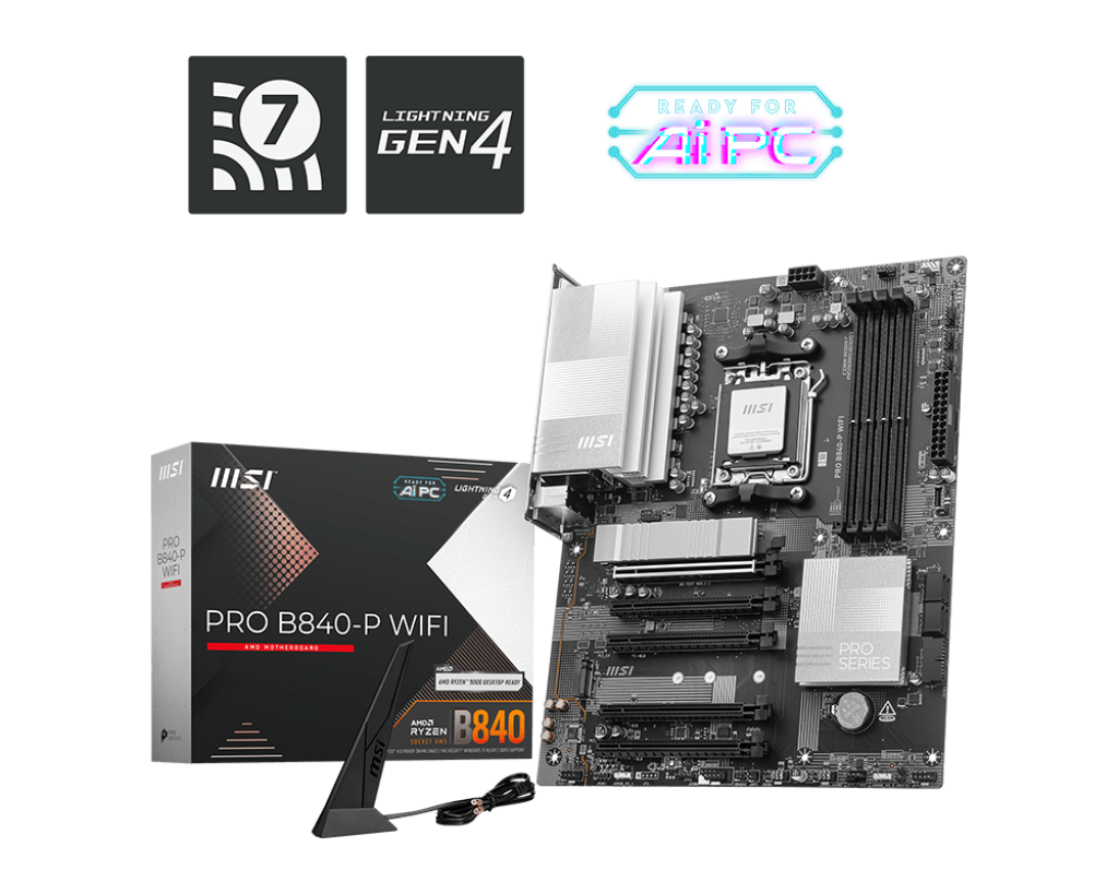 MOTHERBOARD MSI B840-P PRO DDR5 AM5 WIFI