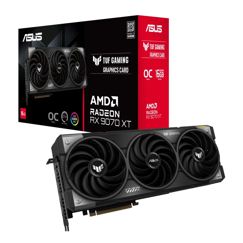 PLACA DE VIDEO ASUS RX 9070 XT TUF GAMING 16GB GDDR6 OC