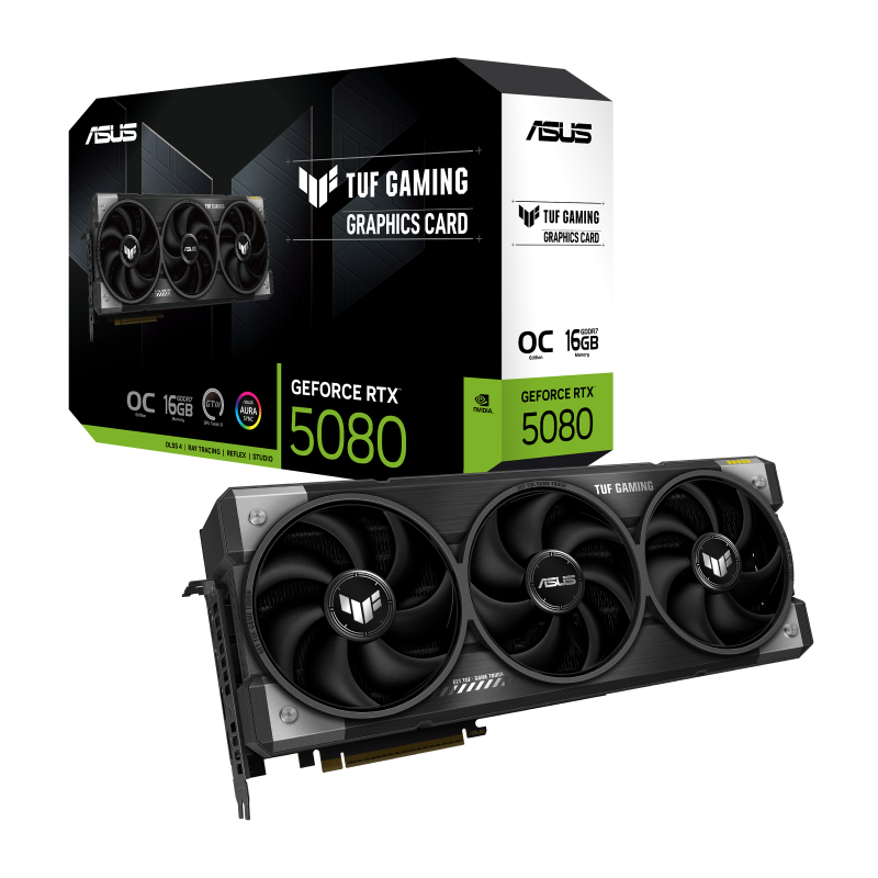 PLACA DE VIDEO ASUS RTX 5080 TUF GAMING 16GB GDDR7 OC