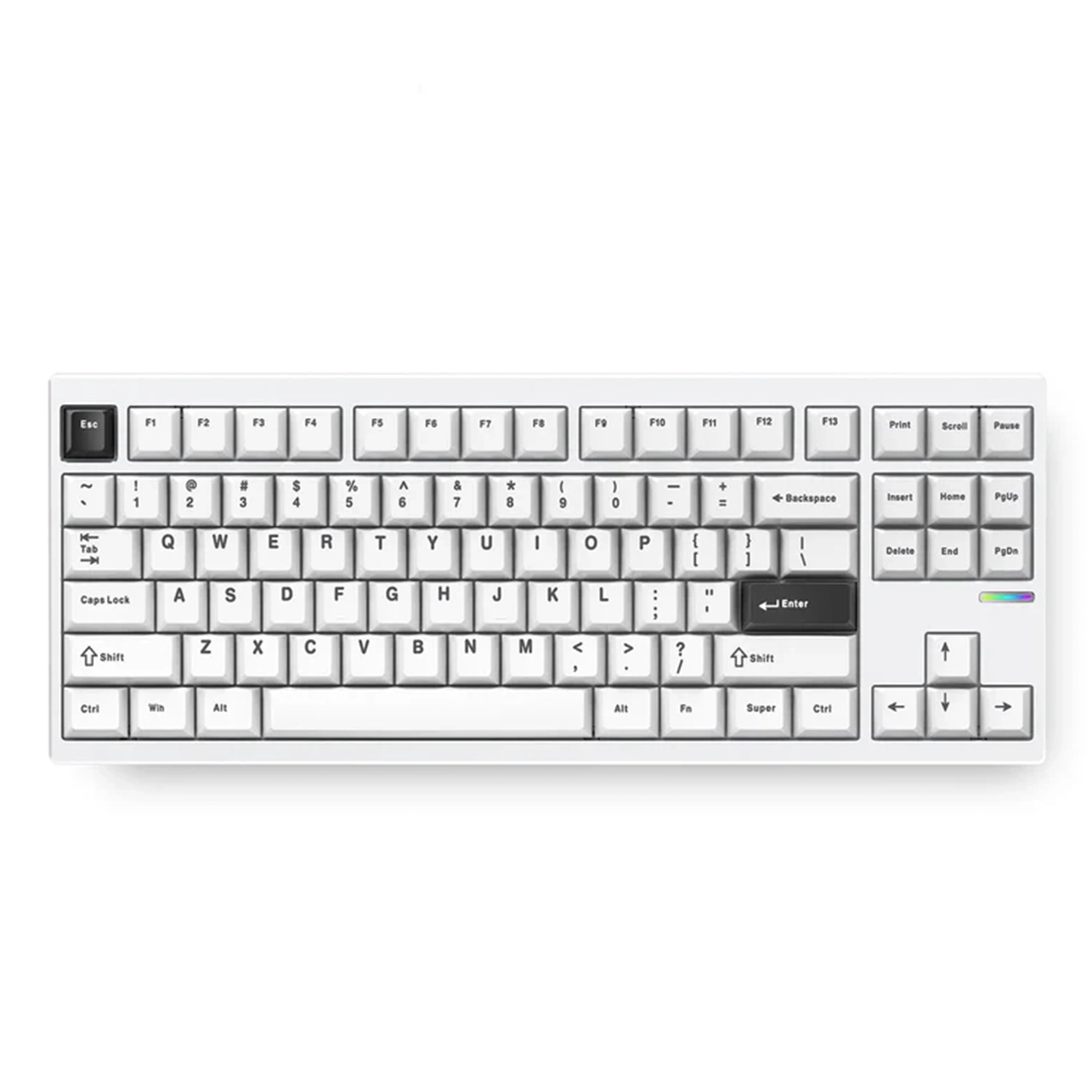 TECLADO MCHOSE GX87 ULTRA TKL WHITE ELECTROPHORESIS SWITCH VINTAGE WHITE