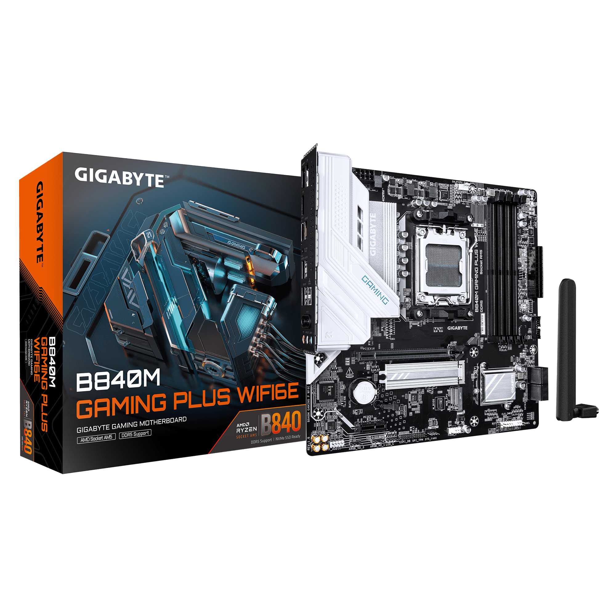 MOTHERBOARD GIGABYTE B840M GAMING WIFI6E DDR5 AM5 WIFI