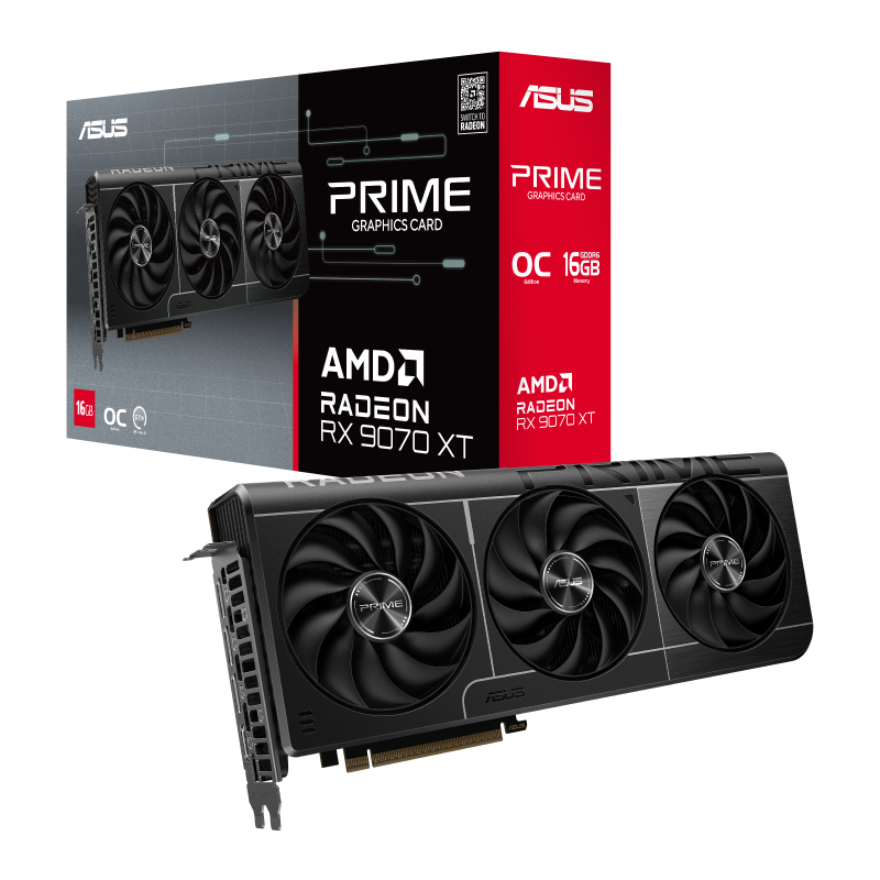 PLACA DE VIDEO ASUS RX 9070 XT PRIME 16GB GDDR6 OC