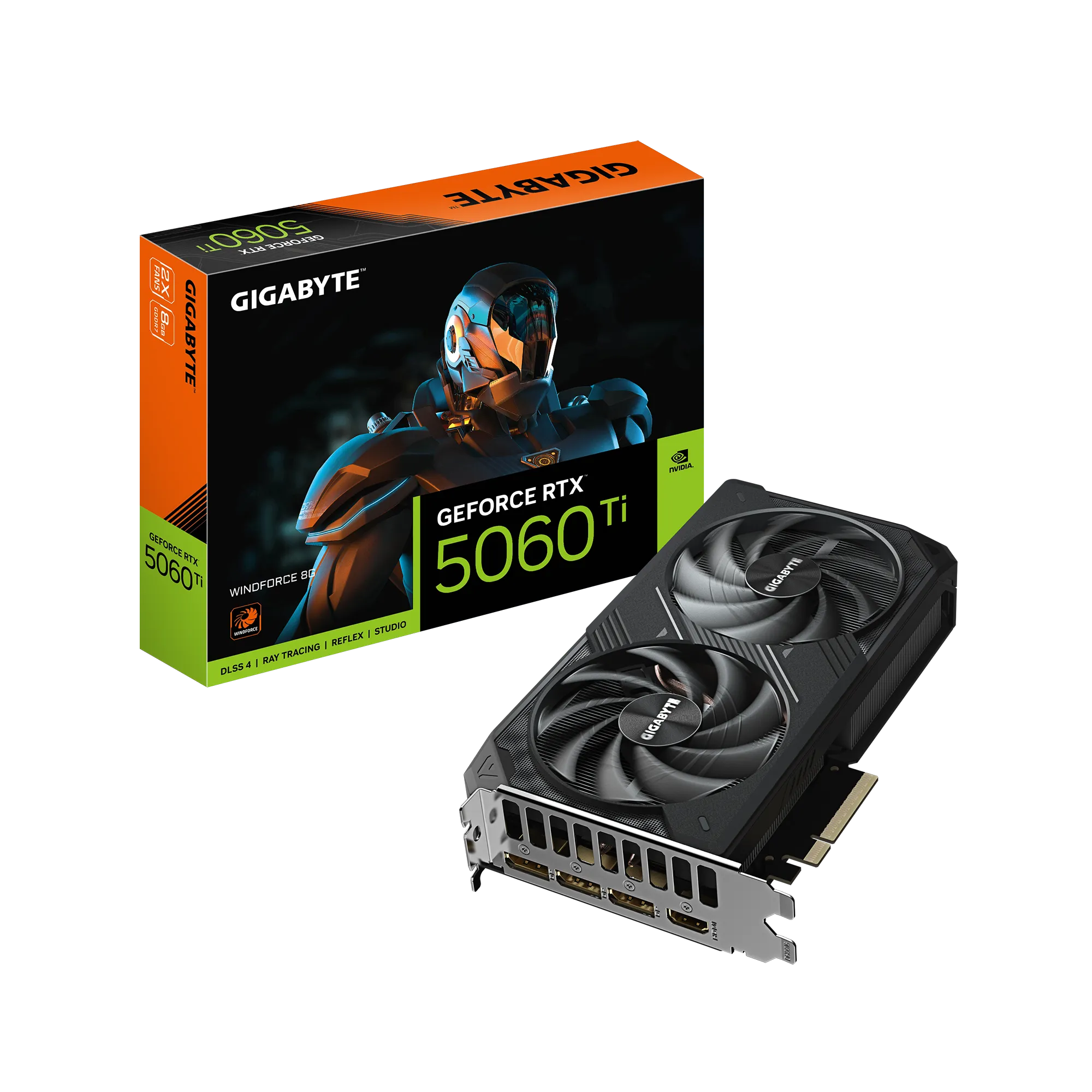 PLACA DE VIDEO GIGABYTE RTX 5060 TI WINDFORCE 8GB GDDR7