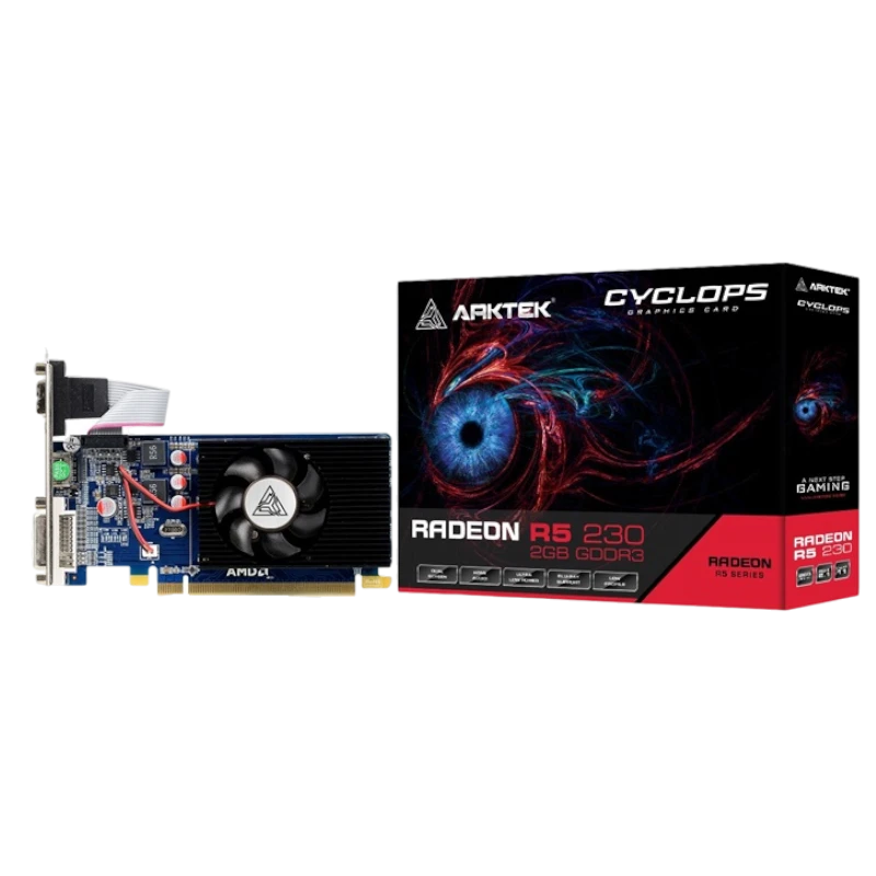 PLACA DE VIDEO ARKTEK R5 230 CYCLOPS 2GB GDDR3