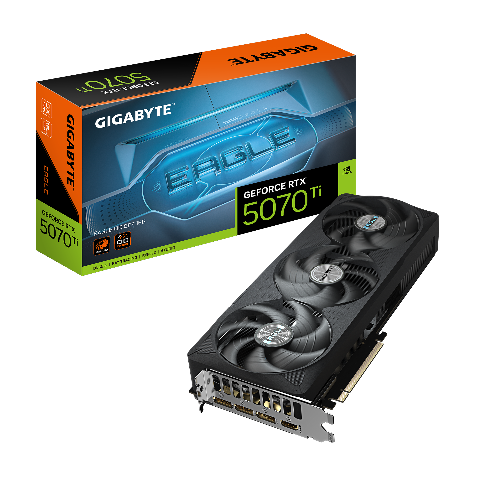 PLACA DE VIDEO GIGABYTE RTX 5070 TI EAGLE SFF 16GB GDDR7 OC
