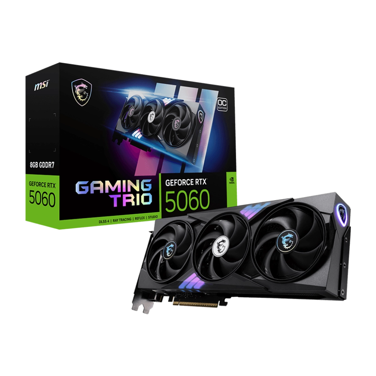 PLACA DE VIDEO MSI RTX 5060 GAMING TRIO 8GB GDDR7 OC