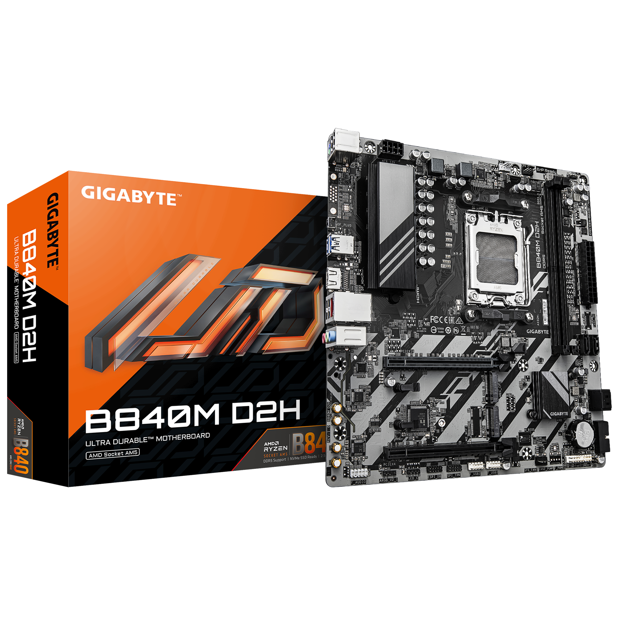 MOTHERBOARD GIGABYTE B840M D2H DDR5 AM5