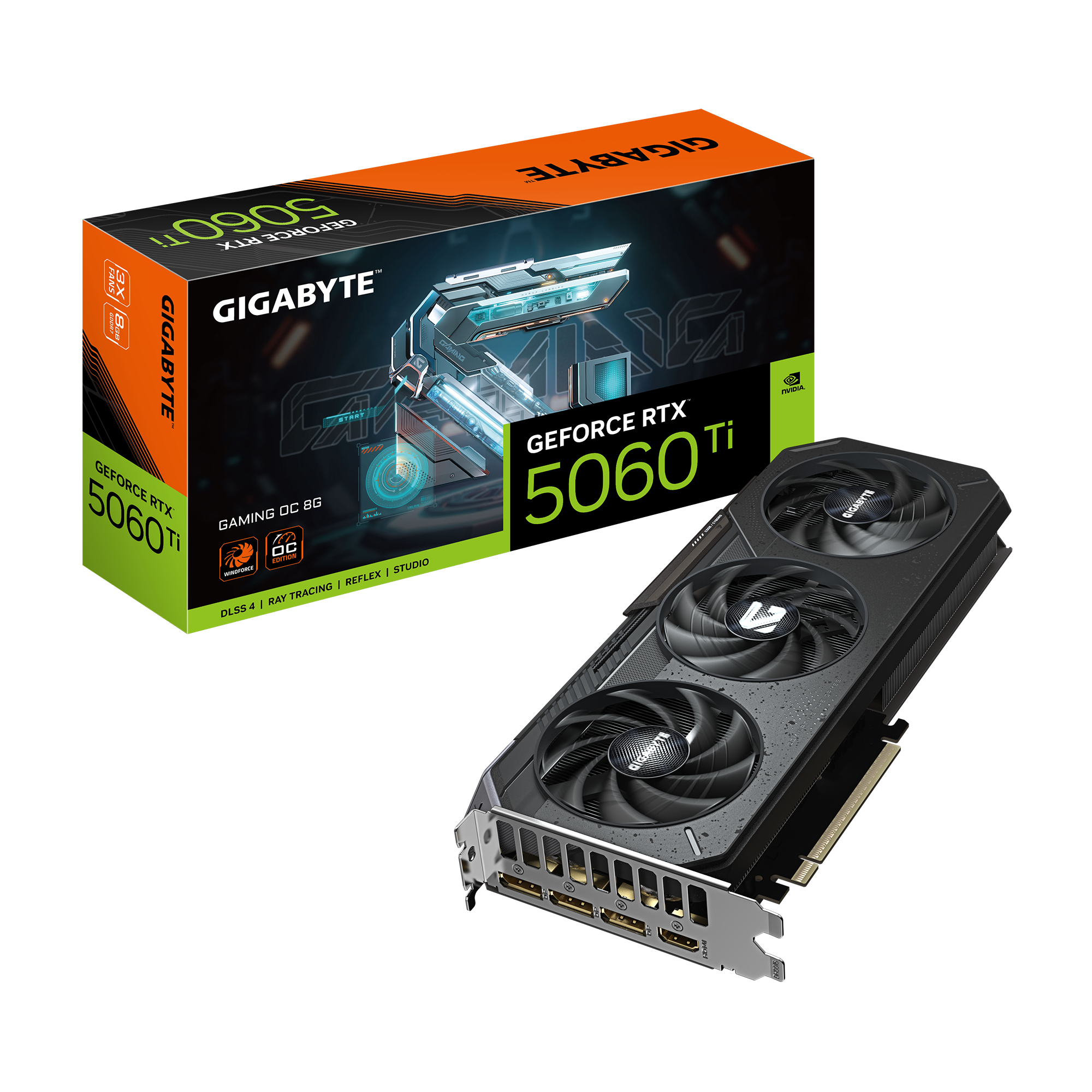 PLACA DE VIDEO GIGABYTE RTX 5060 TI GAMING 8GB GDDR7 OC